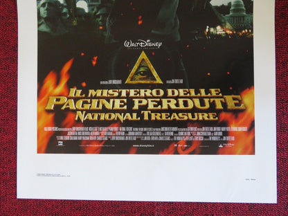 NATIONAL TREASURE ITALIAN LOCANDINA (27.5"x13") POSTER DISNEY NICOLAS CAGE 2007