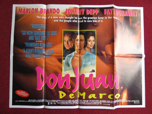 DON JUAN DEMARCO UK QUAD POSTER JOHNNY DEPP MARLON BRANDO 1994