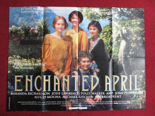 ENCHANTED APRIL UK QUAD POSTER JOSIE LAWENCE MIRANDA RICHARDSON 1991