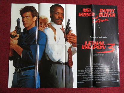 LETHAL WEAPON 3 UK QUAD POSTER MEL GIBSON  DANNY GLOVER 1992