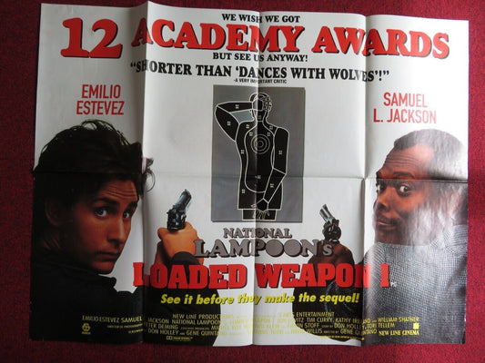 LOADED WEAPON 1 UK QUAD POSTER EMILIO ESTEVEZ  SAMUEL L. JACKSON 1993