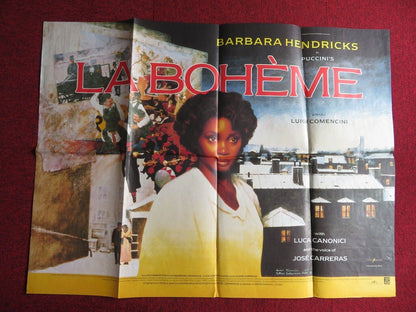 LA BOHEME UK QUAD POSTER BARARA HENDRICKS JOSE CARRERAS 1988