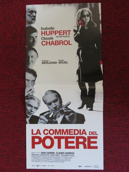 COMEDY OF POWER ITALIAN LOCANDINA (26.5"x12") POSTER ISABELLE HUPPERT 2006