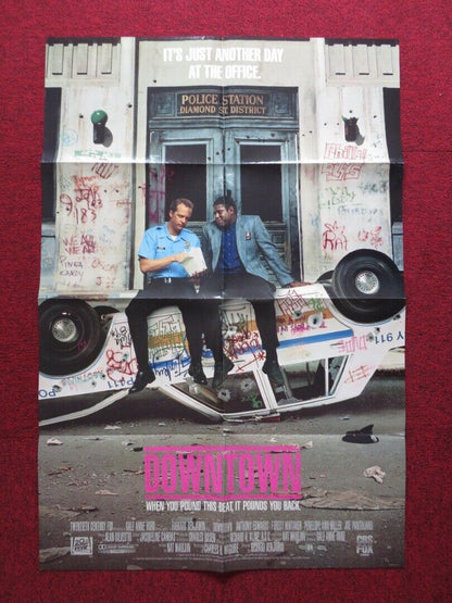 DOWNTOWN VHS US ONE SHEET POSTER FOLDED ANTHONY EDWARDS FOREST WHITAKER 1990