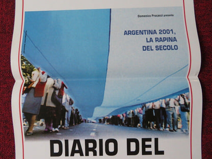 DIARIO DEL SACCHEGGIO ITALIAN LOCANDINA (27.5"x13") POSTER F E. SOLANAS 2004