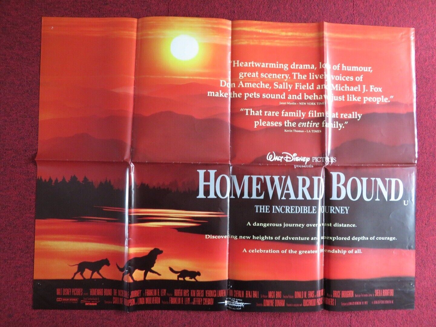 HOMEWARD BOUND UK QUAD POSTER DISNEY DON ALDER ED BERNARD 1993