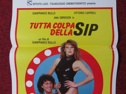 TUTTA COLPA DELLA SIP ITALIAN LOCANDINA (27.5"x13") POSTER VITTORIO CAPRIOLI '88