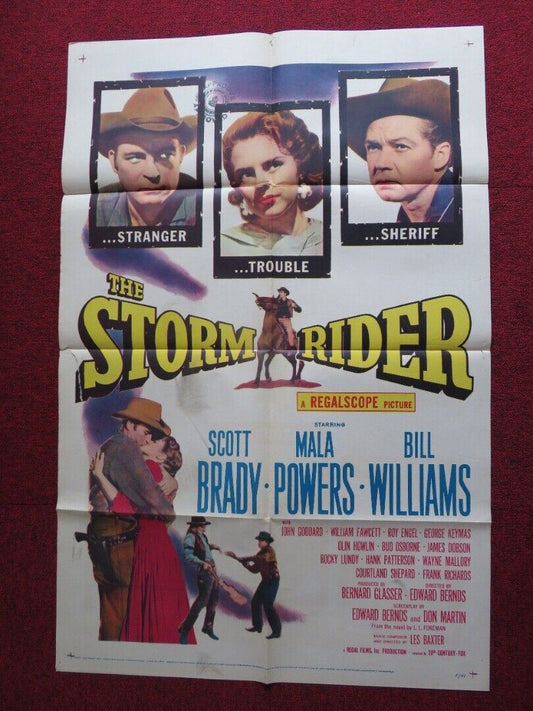 THE STORM RIDER US ONE SHEET POSTER SCOTT BRADY MALA POWERS 1957