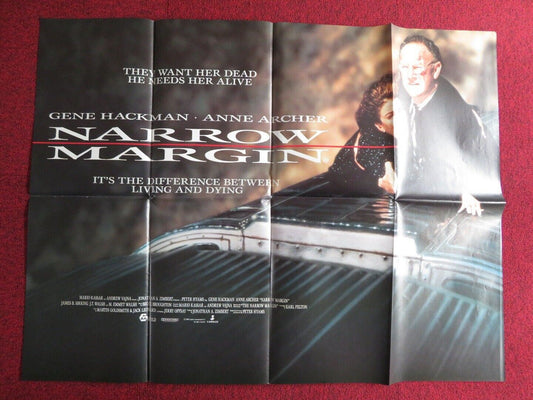 NARROW MARGIN UK QUAD POSTER GENE HACKMAN ANNE ARCHER 1990