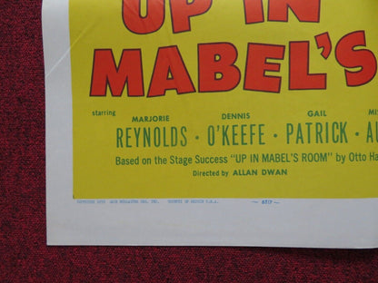 GETTING GERTIE'S GARTER/ UP IN MABEL'S ROOM DOUBLE BILL US ONE SHEET POSTER 1956