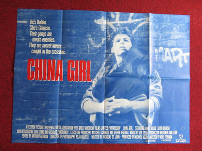 CHINA GIRL UK QUAD POSTER JAMES RUSSO RICHARD PANEBIANCO 1987