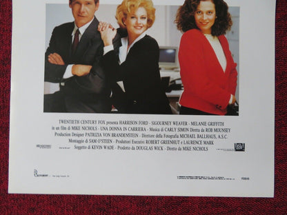 WORKING GIRL ITALIAN LOCANDINA (27.5"x13") POSTER HARRISON FORD 1988