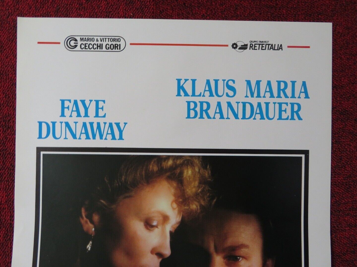 BURNING SECRET ITALIAN LOCANDINA (27.5"x13") POSTER FAYE DUNAWAY KLAUS 1988