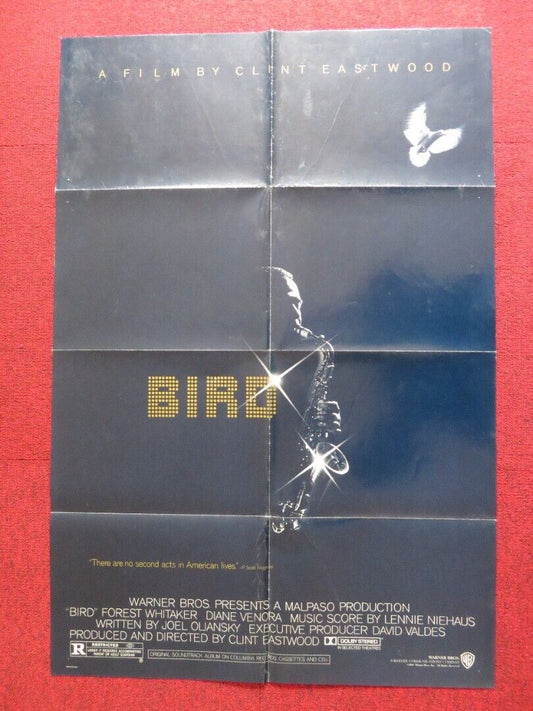 BIRD US ONE SHEET POSTER FOREST WHITAKER CLINT EASTWOOD 1988