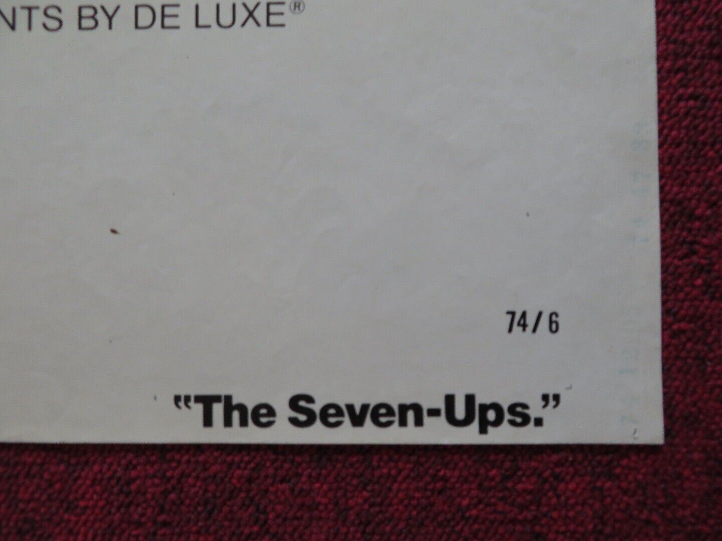 THE SEVEN-UPS US ONE SHEET POSTER ROY SCHEIDER VICTOR ARNOLD 1974