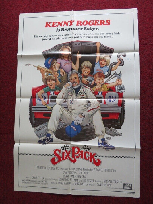 SIX PACK US ONE SHEET POSTER KENNY ROGERS DIANE LANE 1982