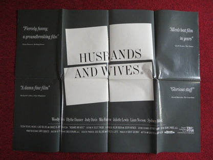 HUSBANDS AND WIVES UK QUAD POSTER NICK METROPOLIS WOODY ALLEN 1992