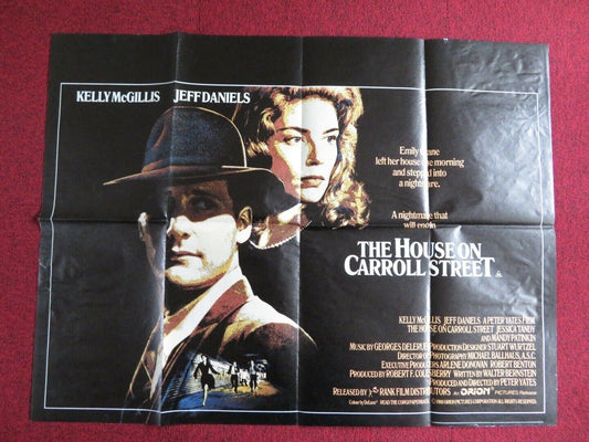 THE HOUSE ON CARROL STREET UK QUAD POSTER KELLY MCGILLIS JEFF DANIELS 1987