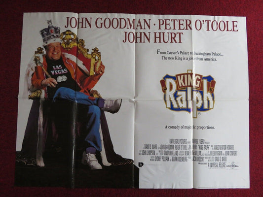 KING RALPH UK QUAD POSTER JOHN GOODMAN PETER O'TOOLE 1991