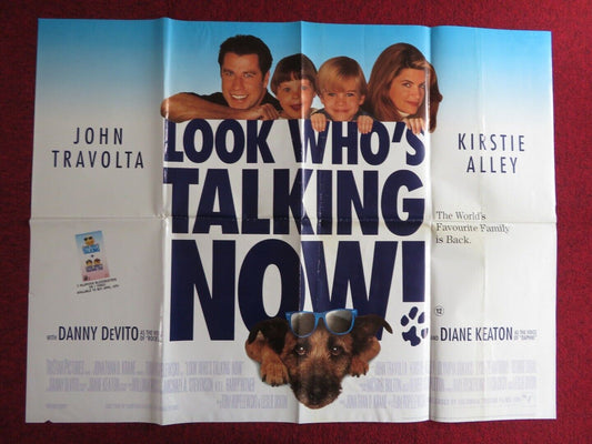 LOOK WHO'S TALKING NOW UK QUAD POSTER JOHN TRAVOLTA KIRSTIE ALLEY 1993