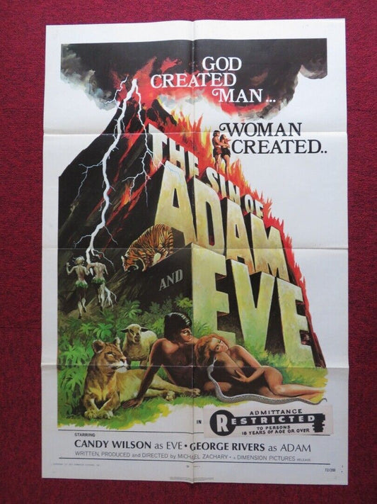 THE SIN OF ADAM AND EVE US ONE SHEET POSTER GEORGE RIVERS CANDY WILSON 1972