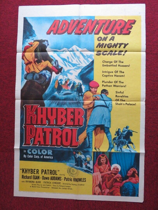 KHYBER PATROL US ONE SHEET POSTER RICHARD EGAN DAWN ADDAMS 1954