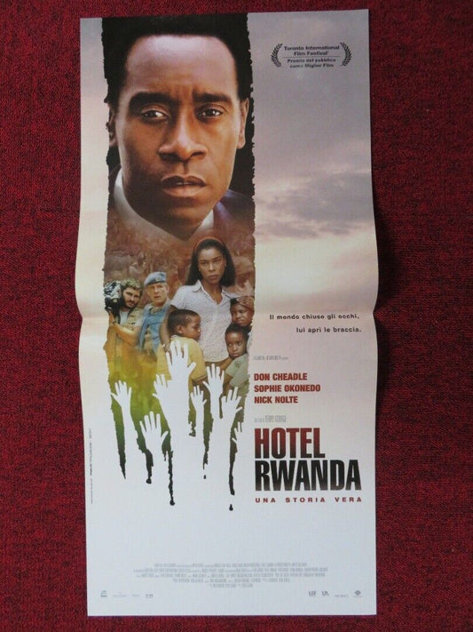 HOTEL RWANDA ITALIAN LOCANDINA (26.5"x12.5") POSTER  XOLANI MALI 2004