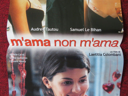 M'AMA NON M'AMA ITALIAN LOCANDINA (25"x12.5") POSTER AUDREY TAUTOU 2002