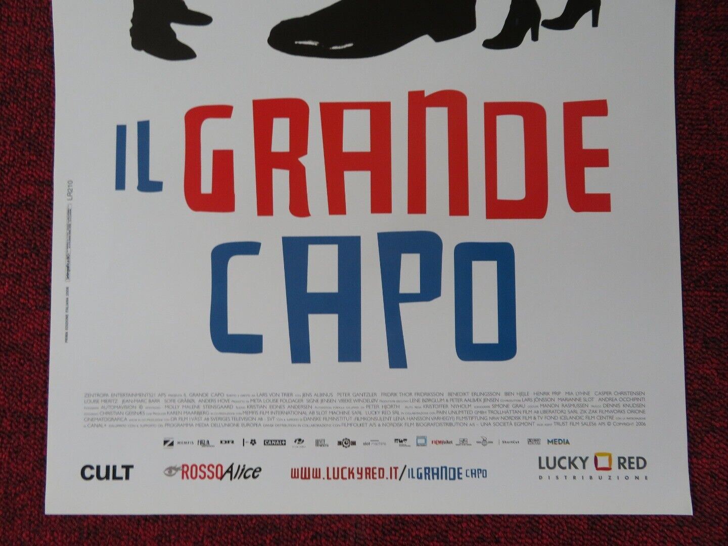 THE BOSS OF IT ALL  ITALIAN LOCANDINA (27"x12.5") POSTER PETER GANTZLER 2006