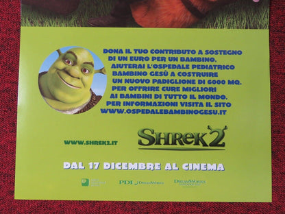 SHREK 2 ITALIAN LOCANDINA (27"x13") POSTER MIKE MYERS EDDIE MURPHY 2004