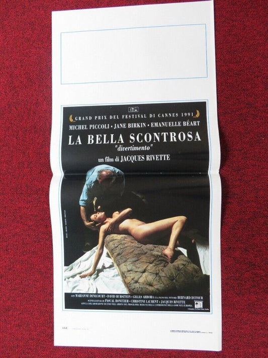 LA BELLA SCONTROSA ITALIAN LOCANDINA (27.5"x13") POSTER MICHEL PICCOLI 1991