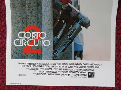 SHORT CIRCUIT 2 ITALIAN LOCANDINA (27.5"x13") POSTER TIM BLANEY 1988