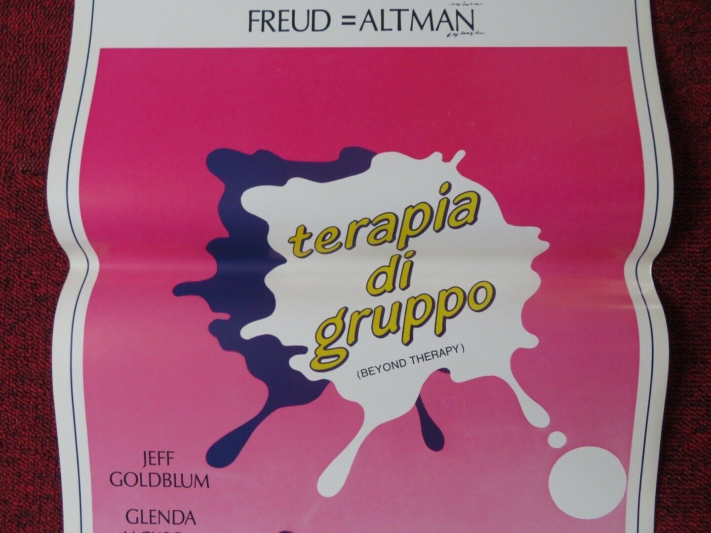 TERAPIA DI GRUPPO ITALIAN LOCANDINA (27.5"x13") POSTER JEFF GOLDBLUM 1987