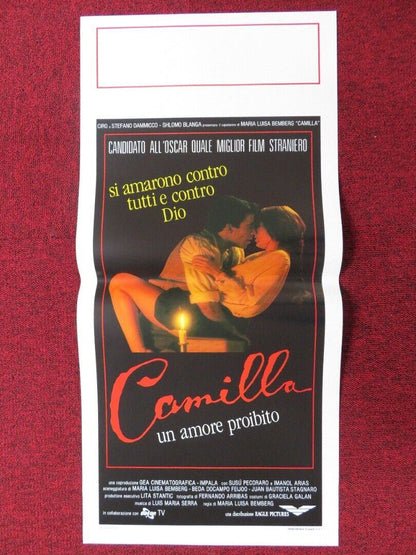 CAMILLA / Camila ITALIAN LOCANDINA (27.5"x13") POSTER SUSU PECORARO 1988