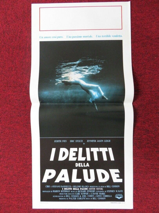 I DELITTI DELLA PALUDE ITALIAN LOCANDINA (27.5"x13") POSTER JASON LEIGH 1988