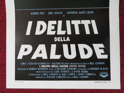 I DELITTI DELLA PALUDE ITALIAN LOCANDINA (27.5"x13") POSTER JASON LEIGH 1988