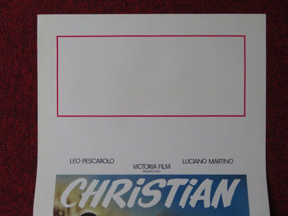 CHRISTIAN  ITALIAN LOCANDINA (27.5"x13") POSTER LEO PESCAROLO 1989