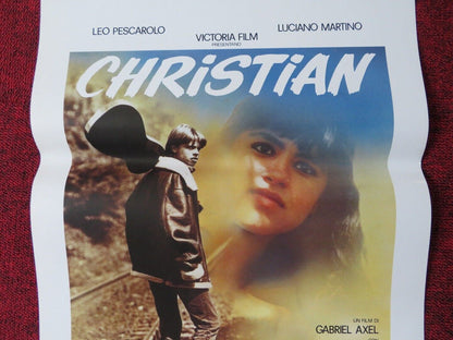 CHRISTIAN  ITALIAN LOCANDINA (27.5"x13") POSTER LEO PESCAROLO 1989