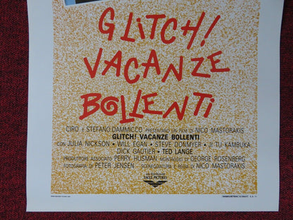 GLITCH! ITALIAN LOCANDINA (27.5"x13") POSTER WILL EGAN STEVE DONMYER 1988