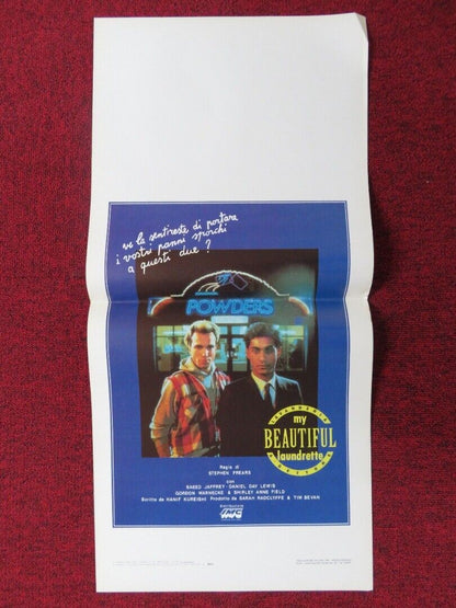 MY BEAUTIFUL LAUNDRETTE ITALIAN LOCANDINA (27.5"x13") POSTER SAEED JAFFREY 1985