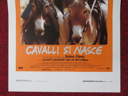 CAVALLI SI NASCE ITALIAN LOCANDINA (27.5"x13") POSTER PIETRA MONTECORVINO 1989