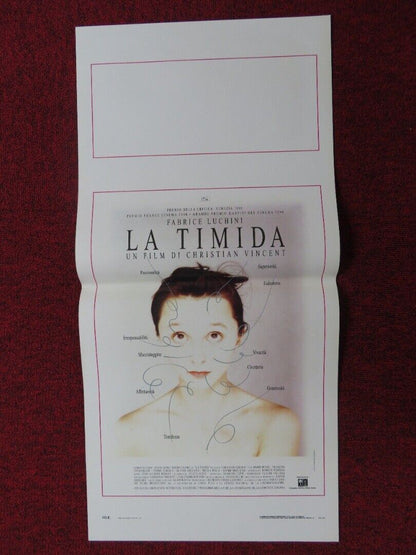 LA TIMIDA  ITALIAN LOCANDINA (27.5"x13") POSTER CHRISTIAN VINCENT 1990