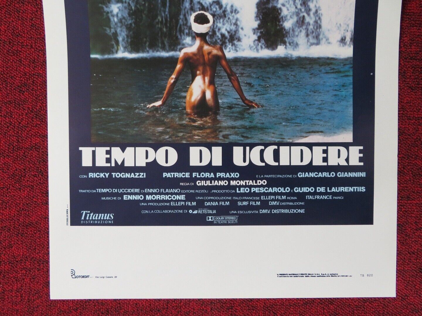 TIME TO KILL  ITALIAN LOCANDINA (27.5"x13") POSTER NICOLAS CAGE 1989