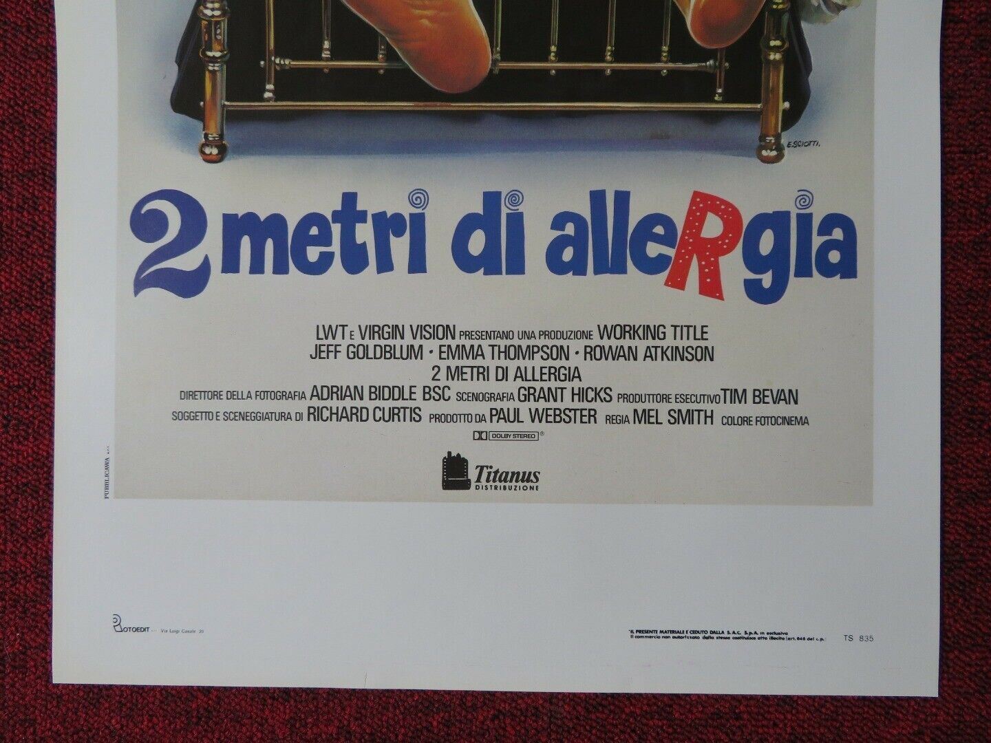 THE TALL GUY ITALIAN LOCANDINA (27.5"x13") POSTER R ATKINSON E THOMPSON 1989