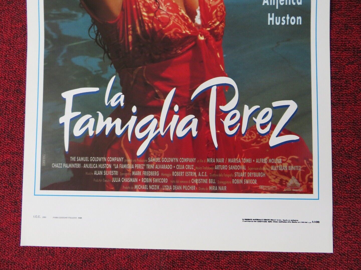 THE PEREZ FAMILY ITALIAN LOCANDINA (27.5"x13") POSTER MARISA TOMEI 1995