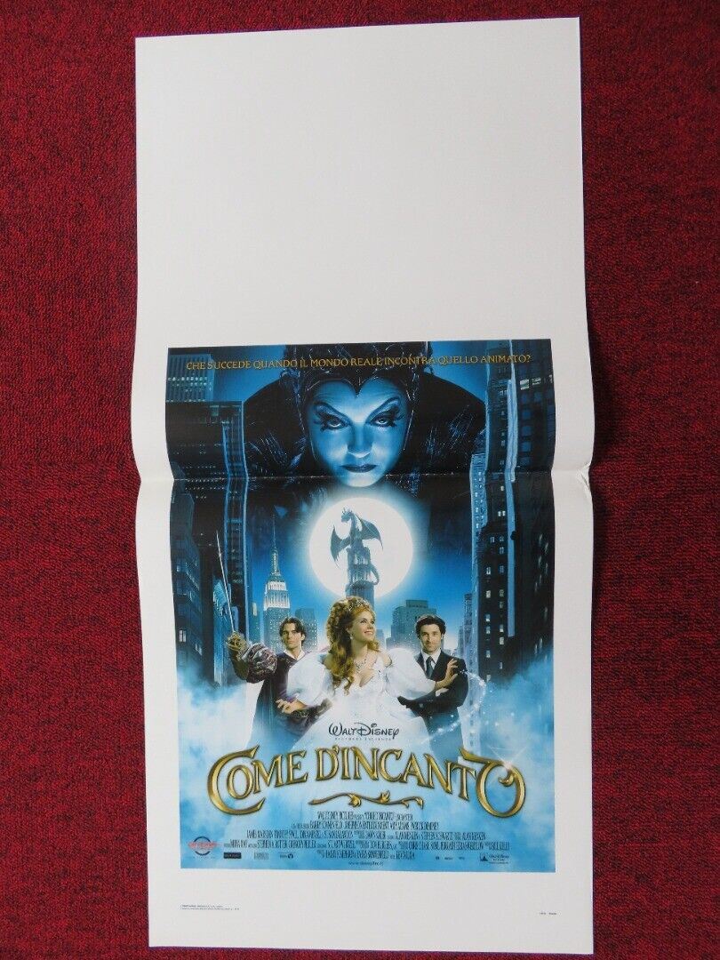 ENCHANTED ITALIAN LOCANDINA (27.5"x13") POSTER DISNEY AMY ADAMS 2007