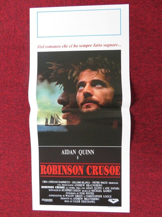 CRUSOE  ITALIAN LOCANDINA (27.5"x13") POSTER AIDAN QUINN ELVIS PAYNE 1989