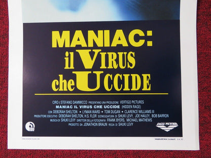 HIDDEN RAGE/ Perfect Victims ITALIAN LOCANDINA (27.5"x13") POSTER 1989