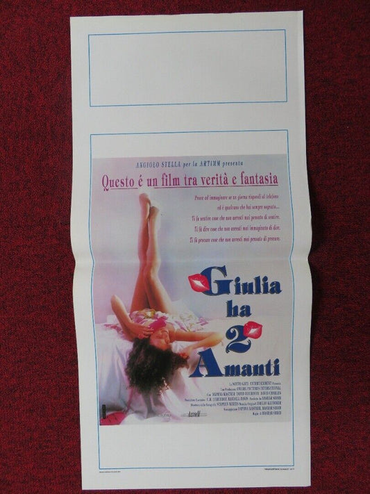 JULIA HAS TWO LOVERS ITALIAN LOCANDINA (27.5"x13") POSTER DAVID DUCHOVNY 1990