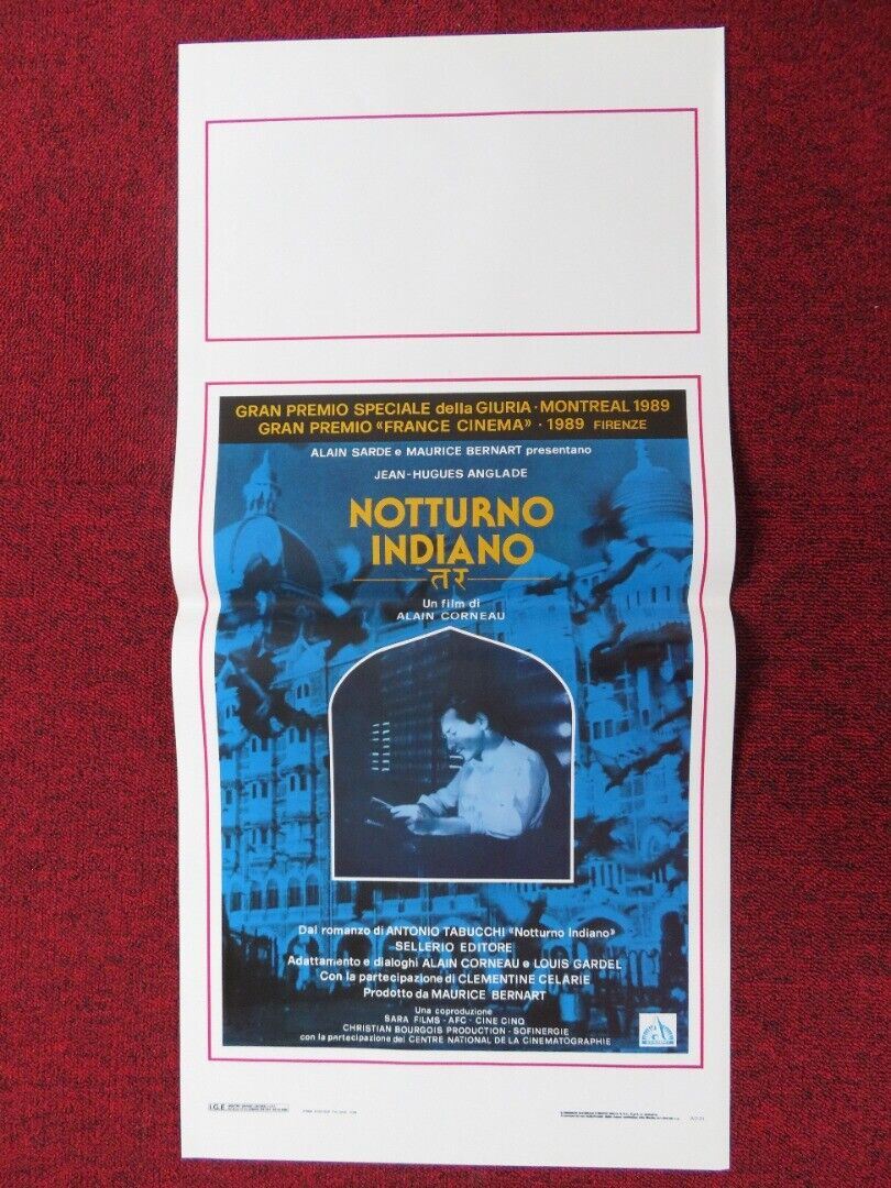 NOTTURNO INDIANO  ITALIAN LOCANDINA (27.5"x13") POSTER ALAIN CORNEAU 1989